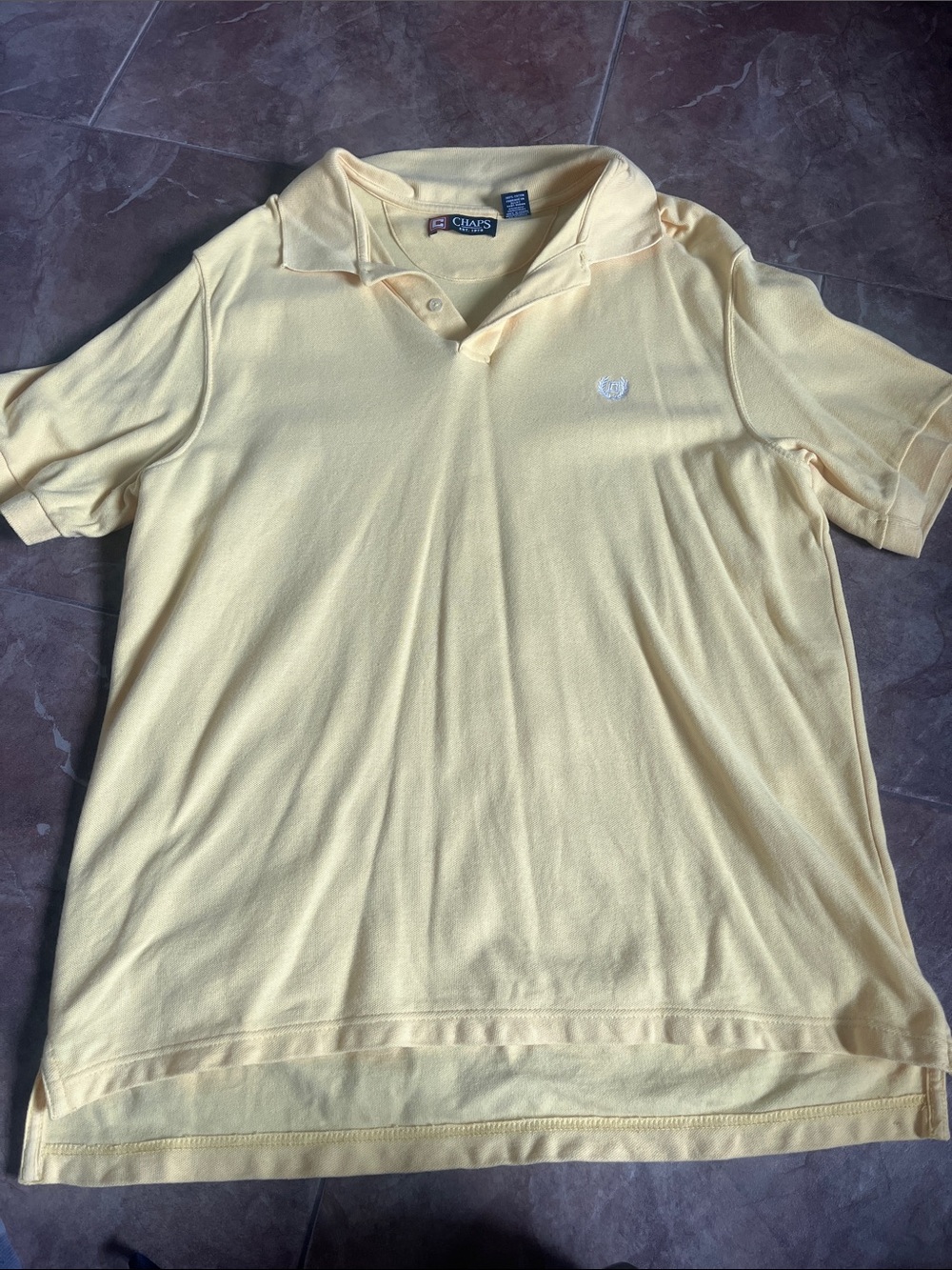 Chaps Men’s Pale Yellow Polo Shirt